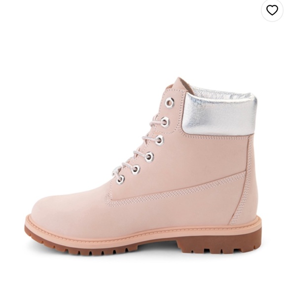 Womens Timberland 6" Metallic Collar Premium Boot - Cameo Rose / Silver - Picture 11 of 15